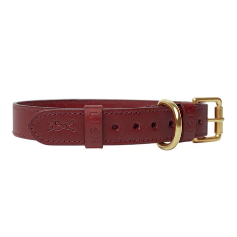 Coopers Maple Red Luxury Leather Designer Dog Collar