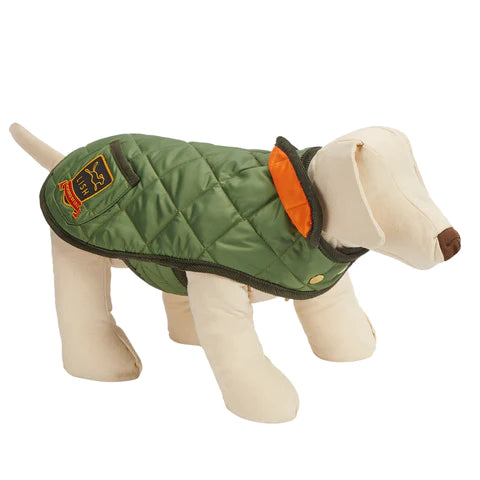 Elwin Khaki Recycled Designer Luxury Dog Coat