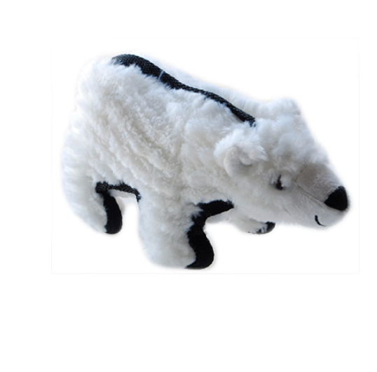 RUFF PLAY Dog Toy Plush Tuff Polar Bear