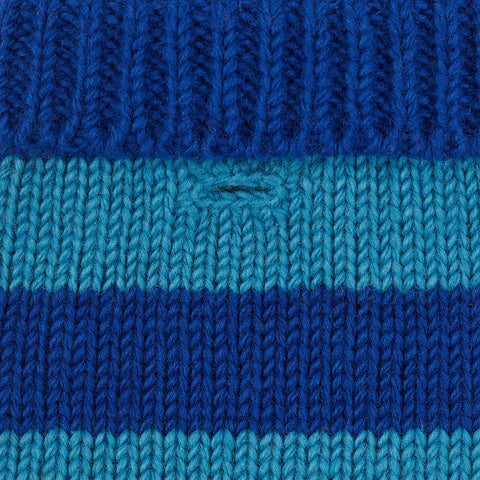 Smithy Cobalt Blue Stripe Polo Neck Dog Sweater