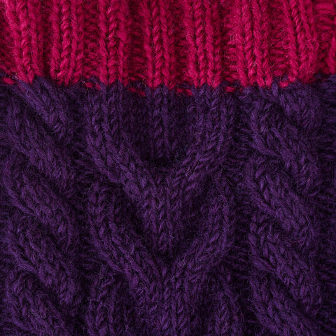 Wilmot Fuscia Pink Cable Designer Dog Jumper