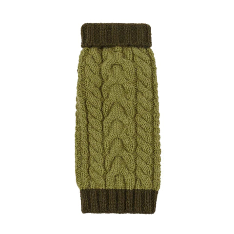 Wilmot Pistachio & Basil Green Cable Designer Dog Jumper
