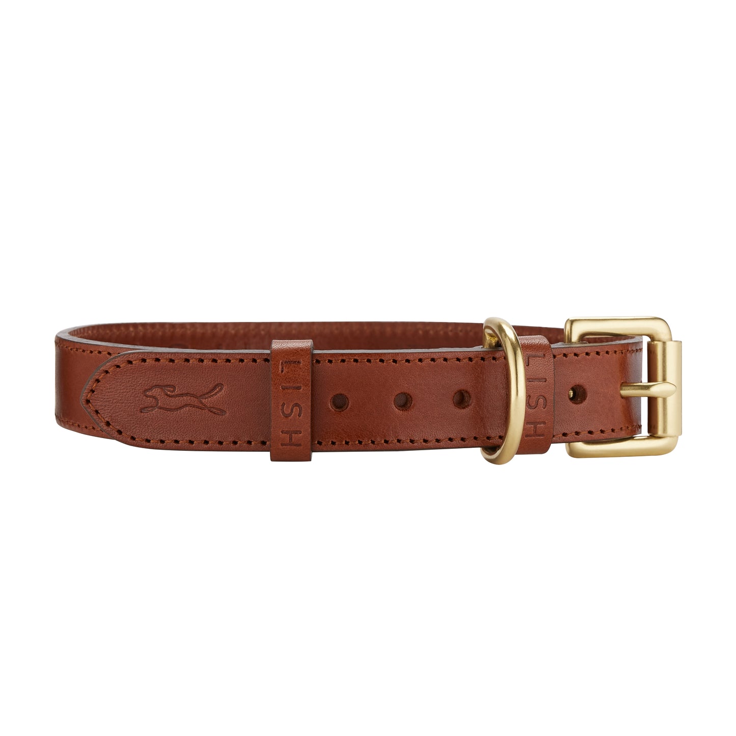 Coopers Toffee Brown Italian Leather Dog Collar