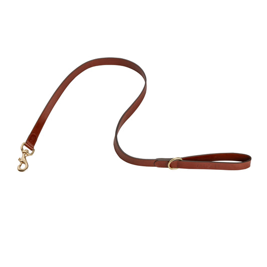 Coopers Toffee Brown Italian Leather Dog Lead