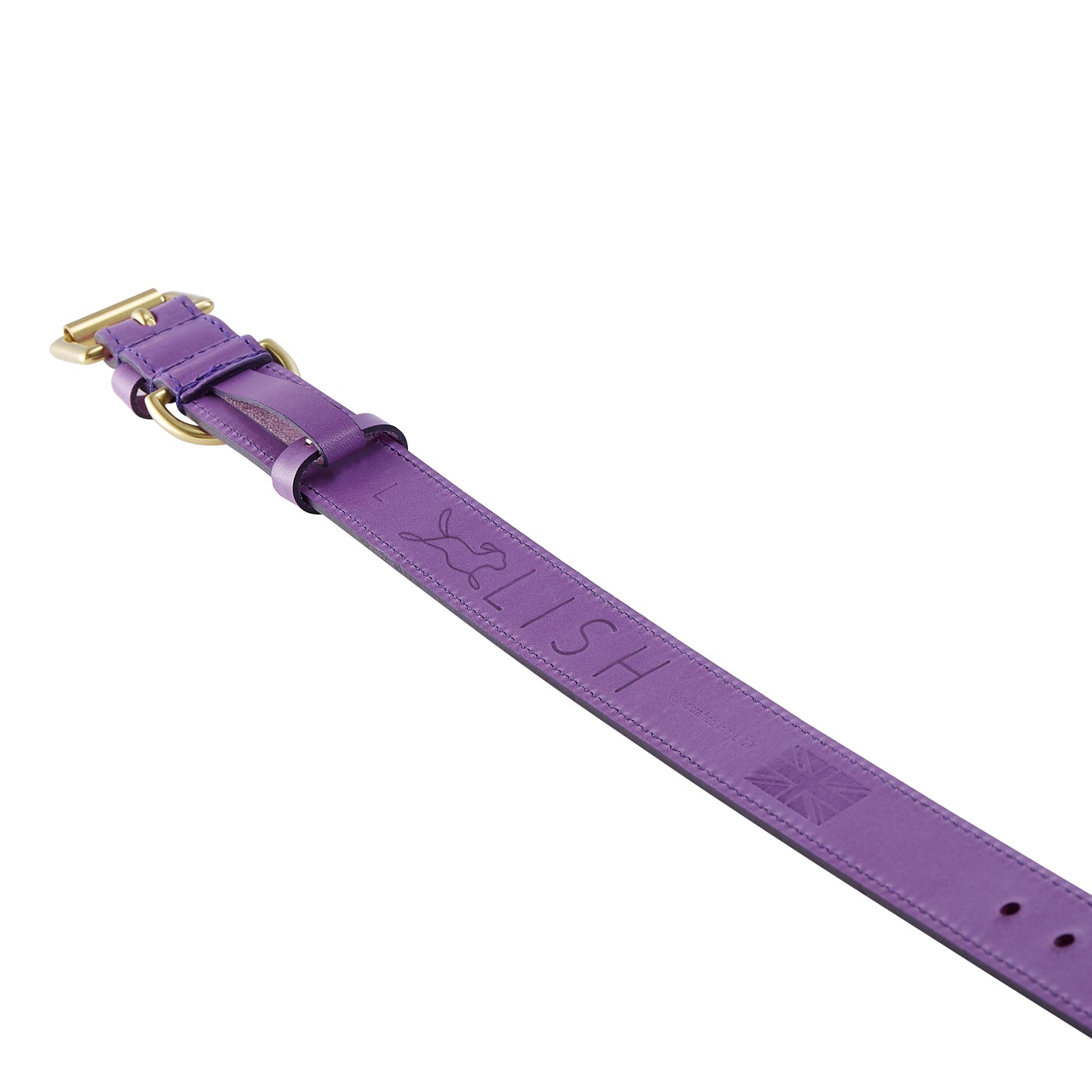 Coopers Violet Italian Leather Dog Lead