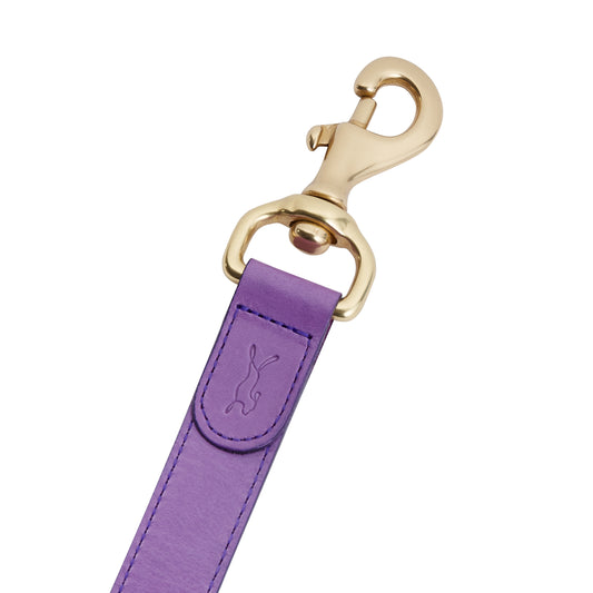 Coopers Violet Italian Leather Dog Lead
