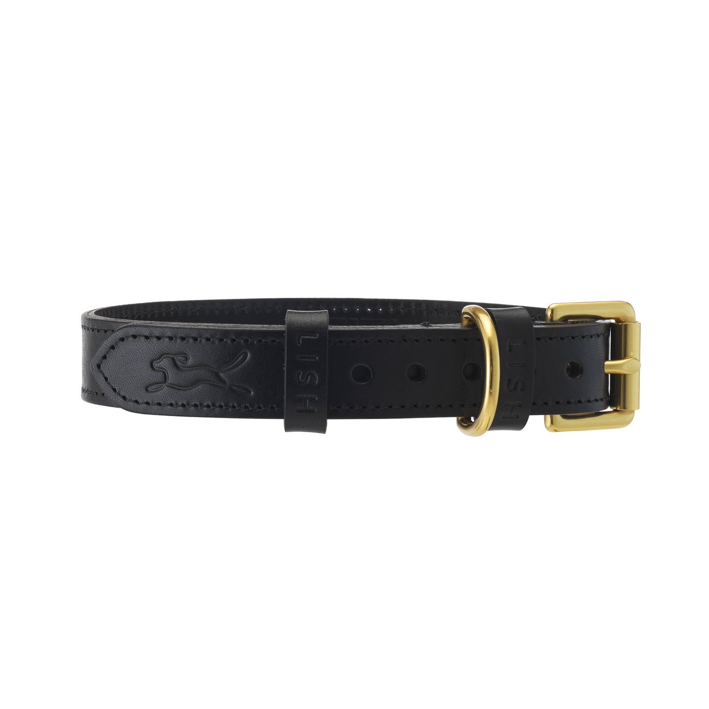 Coopers Black Luxe Luxury Leather Dog Collar