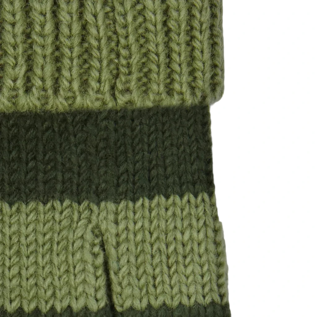 Smithy Sage & Mint Green Stripe Polo Neck Dog Sweater