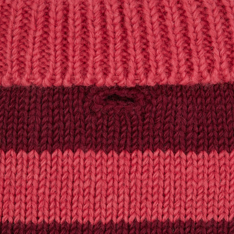 Smithy Bubble Gum Pink Stripe Polo Neck Dog Sweater