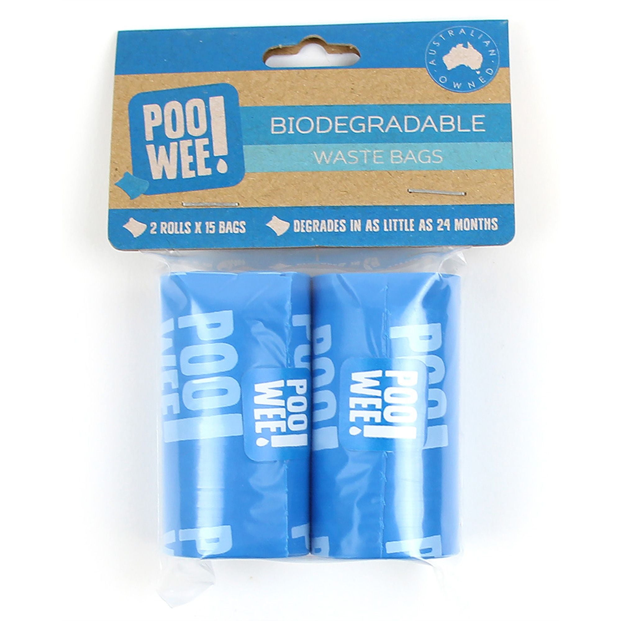 POOWEE Dog Waste Bag - BIODEGRADABLE 2 ROLLS – PUCCI Pet Life