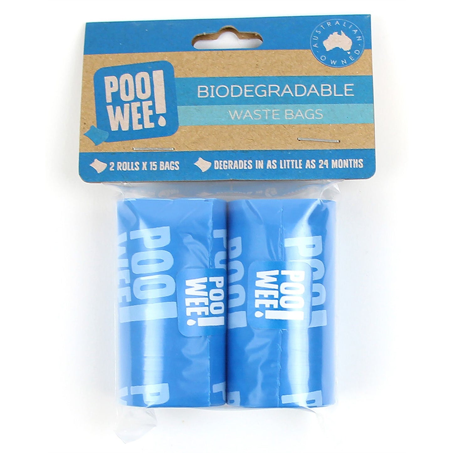 POOWEE Dog Waste Bag - BIODEGRADABLE 2 ROLLS
