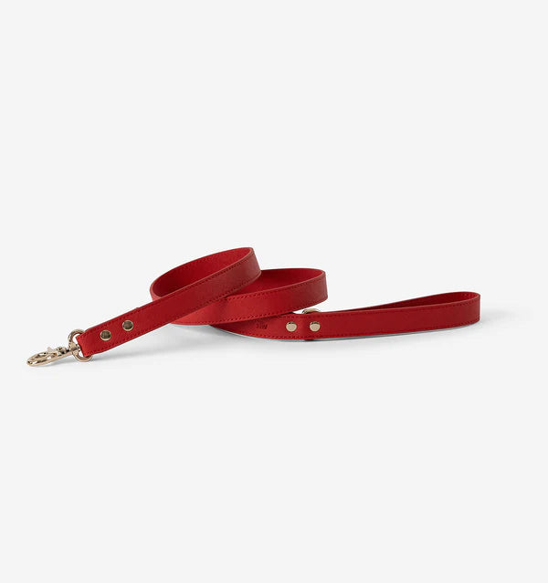 Red Standard Leather Lead