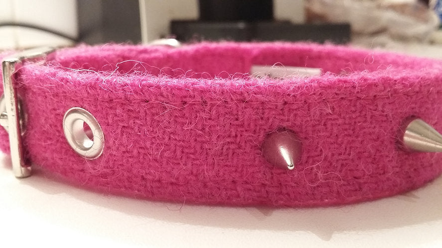 Bubblegum Pink Punk Rocker Dog Collar Collared By Mark