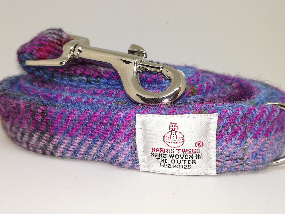 Martingale Greyhound Lead - Pink and Blue Check
